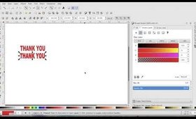 THANK YOU  font tutorial in Inkscape