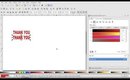 THANK YOU  font tutorial in Inkscape