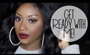 Get Ready with Me | Gold Liner w/ Red Lips + Cascading Waves from AiryHair | Makeupd0ll