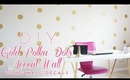DIY Gold Polka Dots Accent Wall - using wall decals