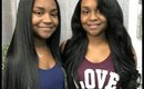 How to round brush twins with extremely long hair 26' and 28' 3C natural hair