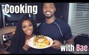Cooking with Bae | Lemon Herb Salmon + Brussel Sprouts