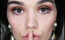 Peach and Glitter makeup tutorial