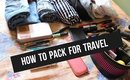How I pack for a trip شنو كنهز معايا فاللسفر Vlog minute