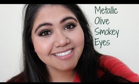 Metallic Olive Smokey Eye