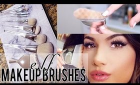 NEW E.L.F. MAKEUP BRUSHES! + Full Face Tutorial!