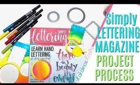 HOW TO Create a Watercolor Background with Tombow Dual Brush Pens, Simply lettering magazine project