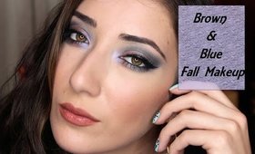 Brown and Blue Fall Makeup!