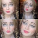 Creepy doll make up