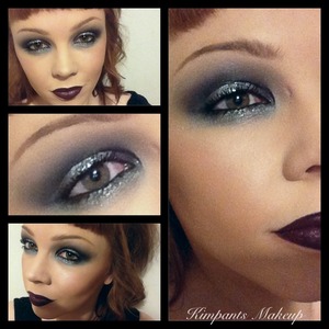Did this similar to the smokey eye from my 'dramatic smokey eye' video but with glitter on the centre of the lid 