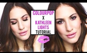 Purple + Gold Makeup Tutorial ♡ KATHLEENLIGHTS X COLOURPOP Eyeshadow Quad | JamiePaigeBeauty