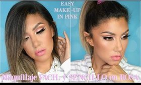 🌸Maquillaje FACIL y SENCILLO en ROSA / ❄ Easy PROM Makeup in PINK makeup tutorial | auroramakeup