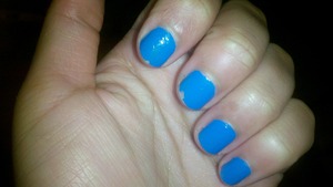 Don't mind my chips lol but (11/10/11) OPI's "Ogre the Top Blue"