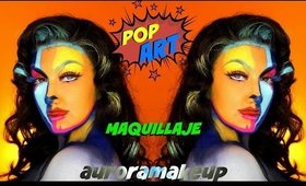 Maquillaje Angulado ARTE POP Bidimensional  TUTORIAL / POR ART 2D flat vintage makeup| auroramakeup