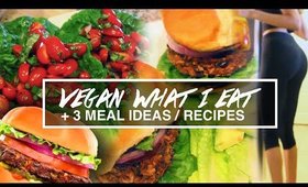 Black Bean Burger + Lettuce Wraps Recipe | WHAT I EAT IN A DAY (VEGAN)