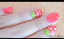 Kawaii Strawberry / Ichigo nail art tutorial