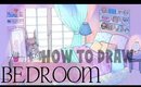HOW TO DRAW a BEDROOM ! || BACKGROUND for MANGA/ANIME