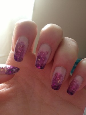 Make up sponge does wonders for a quick and easy nail design that wows everyone... If only they knew how simple it is :)