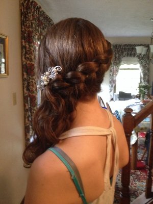 My sister's hair for prom! She looked so pretty!