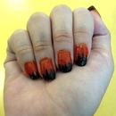 Black and orange halloween nails!