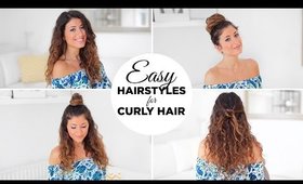 EASY HAIRSTYLES FOR CURLY HAIR | Luxy Hair