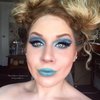 Eccentric Mermaid/Alien Oceanic Glittery Blue Cut Crease Makeup Tutorial