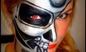 Terminator facepaint Make-upByMerel Tutorials