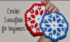 How To Crochet for Beginners #14: SNOWFLAKE