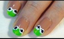 • Kermit The Frog Nails! Cute & Easy Nail Polish Art (The Muppets) •