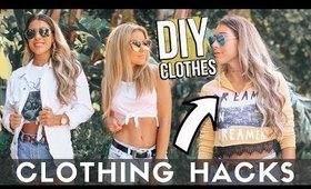 5 CLOTHING HACKS EVERY GIRL NEEDS TO KNOW! How To Upcycle Old Clothing