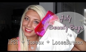 July 2013 Beauty Bags ♡(Ipsy + Topbox + LooseButton)♡