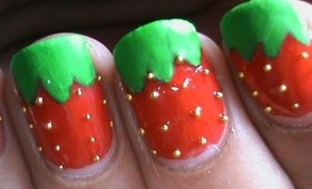 Glossy & Matt Strawberry Nail Art Designs Easy Youtube Do It Yourself Nails Step By Step Nails Art