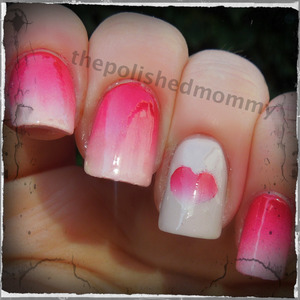 February Nail Art Challenge:Hearts. http://www.thepolishedmommy.com/2013/02/fading-heart.html