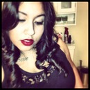 Curls w/Red Lips