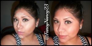 Everyday Makeup. Highlighting & Contouring before & after picture. Wearing my favorite lashes by Velour Lashes in Lash in the City and paired with Rx colored contacts. Follow me on Instagram @ FancyNancy23
