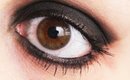 Easy Black Smokey Eye Makeup For Beginners / Maquillaje Ojos Ahumados En Negro Facil
