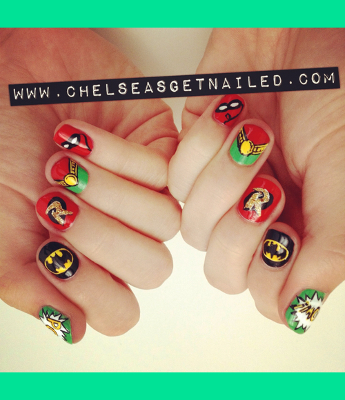 Mom and Daughter nail team create Chiefs inspired nails
