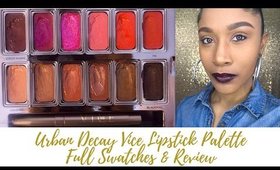 Urban Decay Vice Lipstick Palette Full Swatches + Review