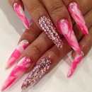 Another over the top pink diamond nails 