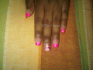 Ice and Acrylic w/Pink French Tips

*The flash really spoilt the view of the Ice*