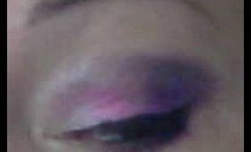 Hot Pink and Purple Smoky Eye Make Up Tutorial