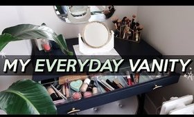 ORGANIZING MY MAKEUP IN MY VANITY! | Tour & Setup | Jamie Paige