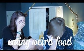 cameron reacts to weird food