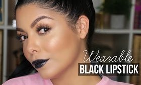 DEWY FLAWLESS SKIN WITH BLACK LIPS MAKEUP TUTORIAL