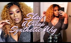 How I Slayed This Cheap Synthetic Wig With My Locs!