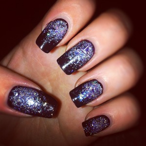 Galactic inspired glitter fade