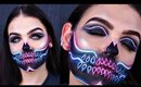 Neon Skull Halloween Makeup Tutorial