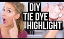 DIY TIE-DYE / MARBLED HIGHLIGHT!? || 100% Drugstore Makeup HACK!