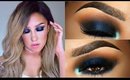 Ojos Ahumados en AZUL/ Smokey eye in BLUE makeup tutorial  | auroramakeup