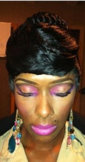 This is an intense Nicki Minaj inspired makeup look I did on a client at an alter ego photoshoot